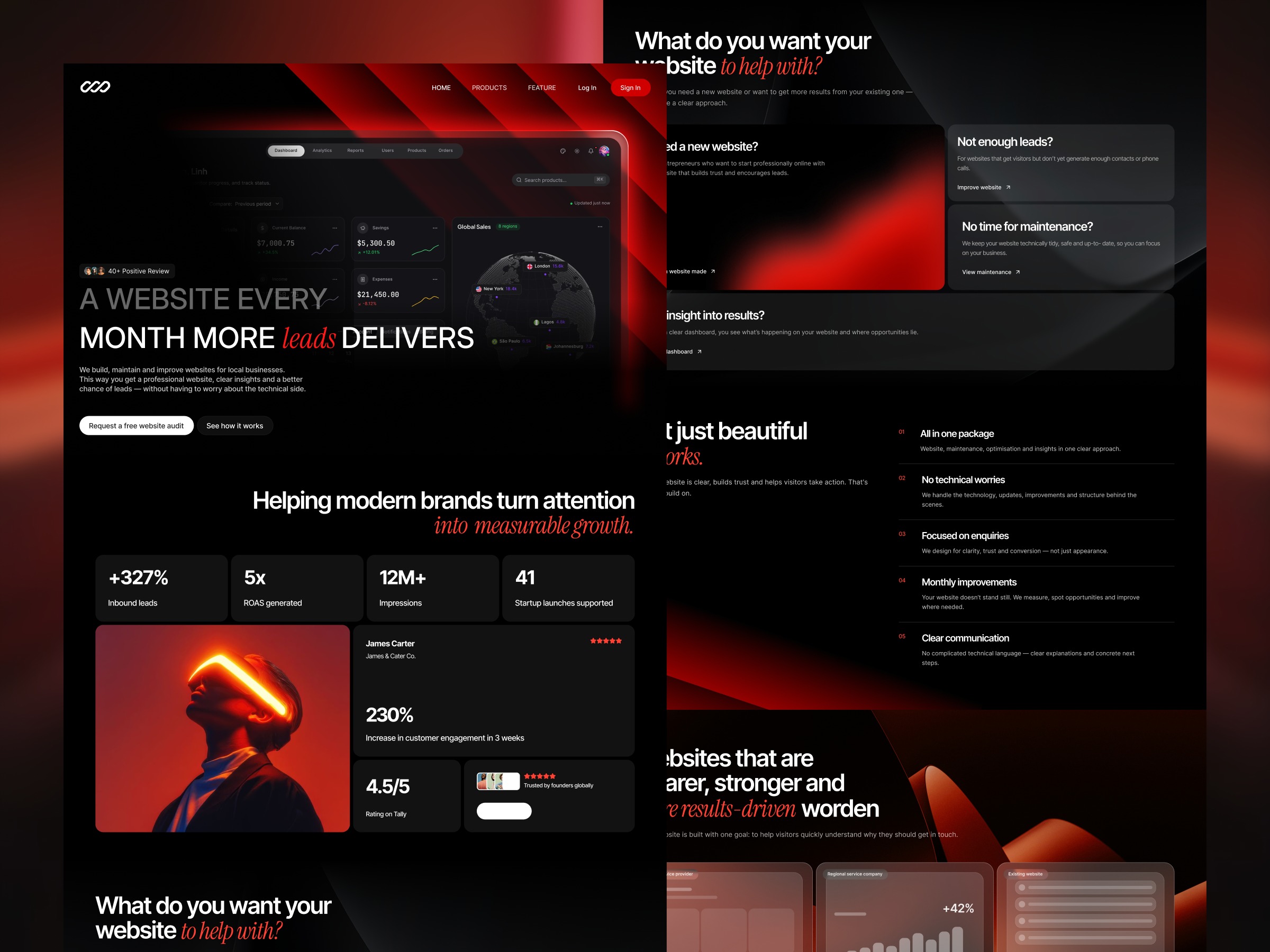 Lead Generation SaaS Web Landing Page UI Design Image 2