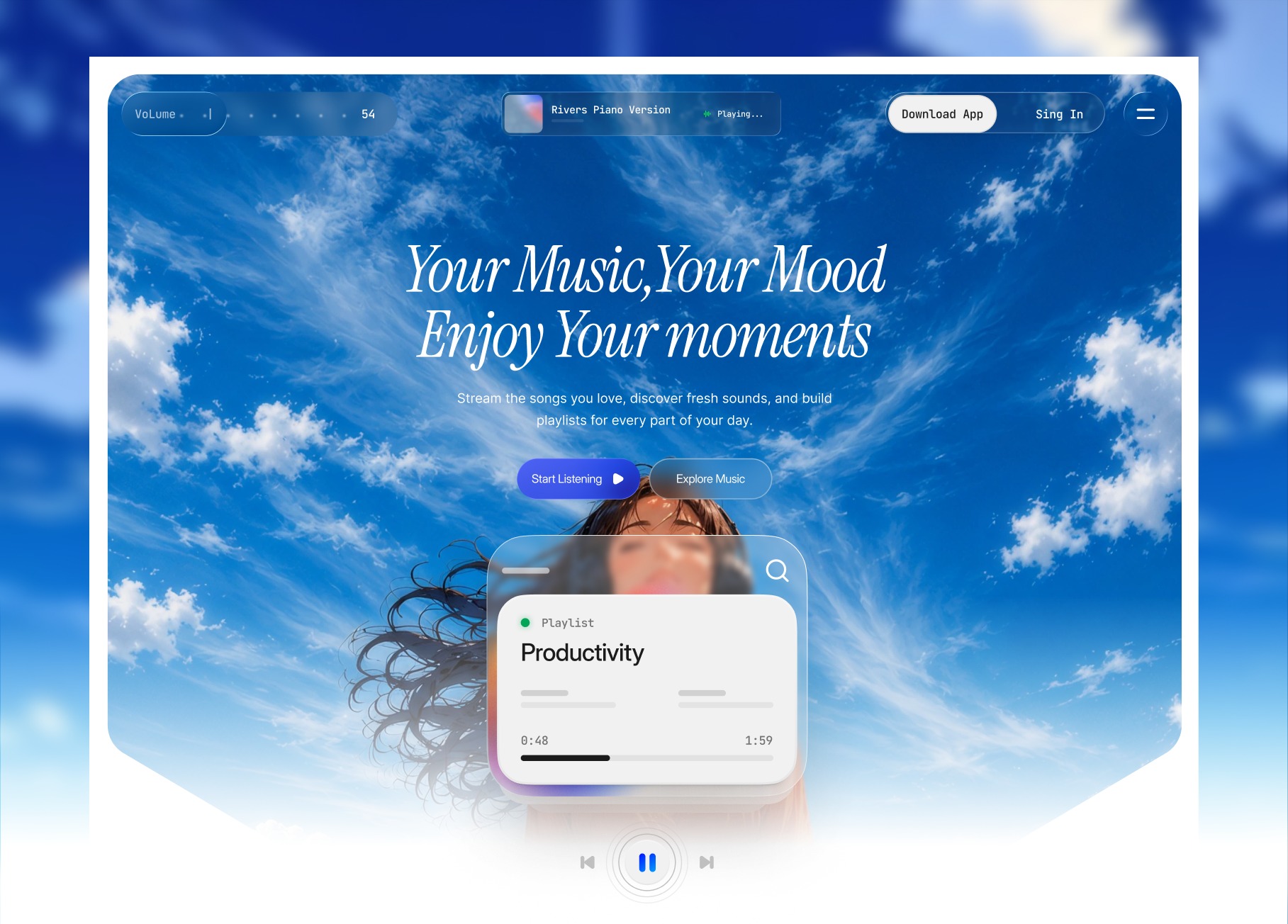 MUSICA — Music App Landing Page Image 1
