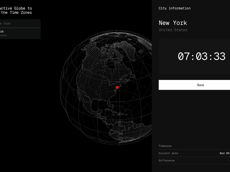 Time Zone Globe