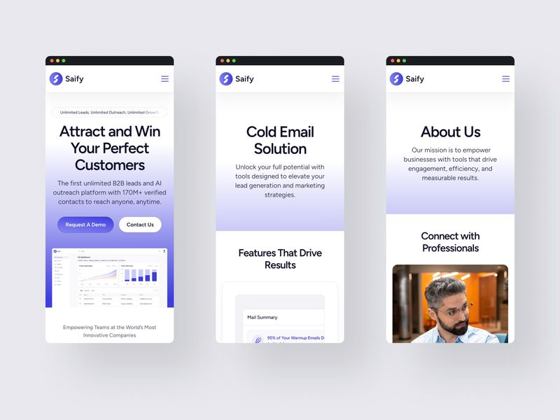 Saify · AI Email Marketing SaaS Template