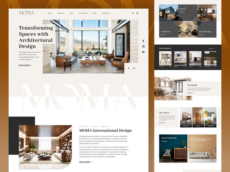 Architecture & Interior Design Website UI Design