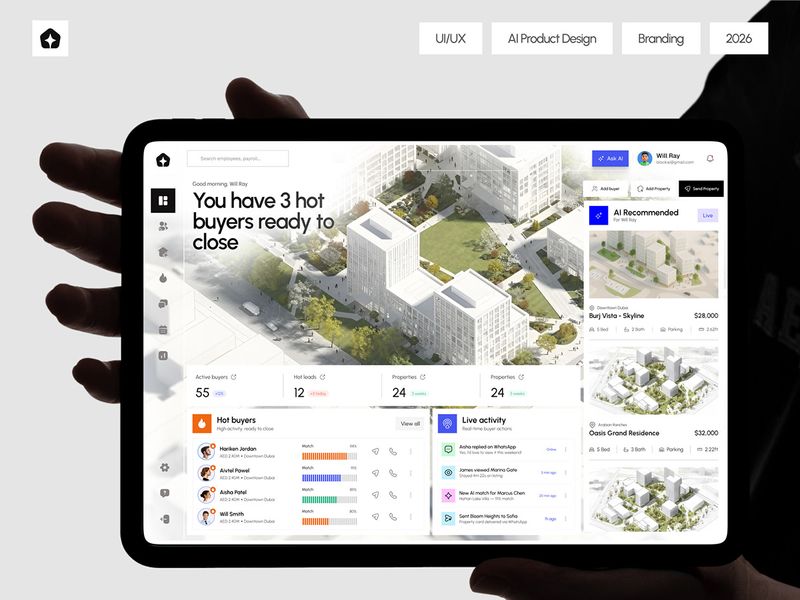 Agentic AI Real Estate CRM – SaaS & UX UI Design