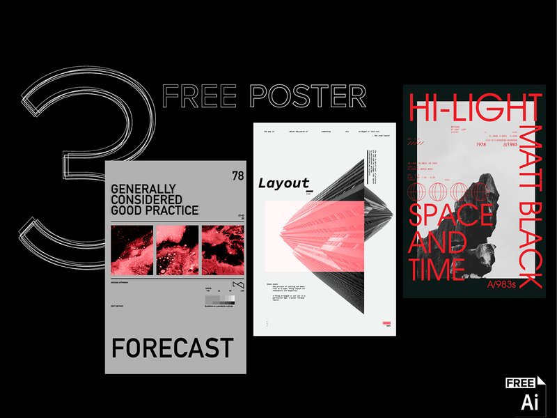 3 Free A3 Posters – Forecast / Layout / Space & Time