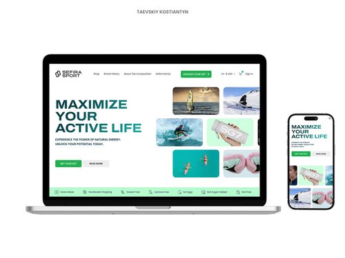 Sport Nutrition, WEB Design on Behance