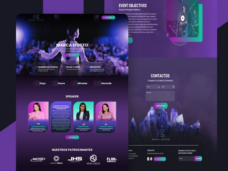 Marca Efecto — Premium Event Landing Page UI