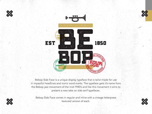 Bebop Slab Font Family on Behance