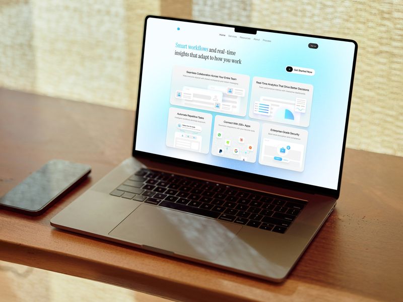 Light Mode Bento Grid Landing Page UI 📊