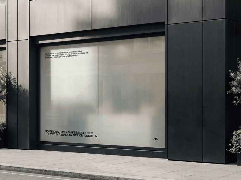 Minimal Shop Window Display Mockup