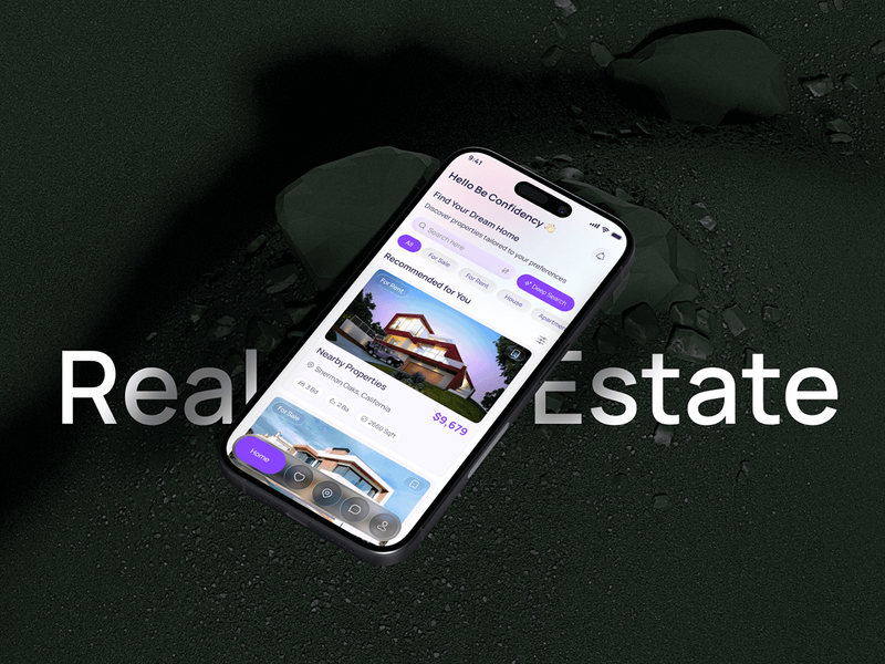 Real Estate App UI/UX Design Property Listing & Booking