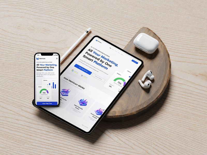 Modern SaaS Marketing Platform UI Design