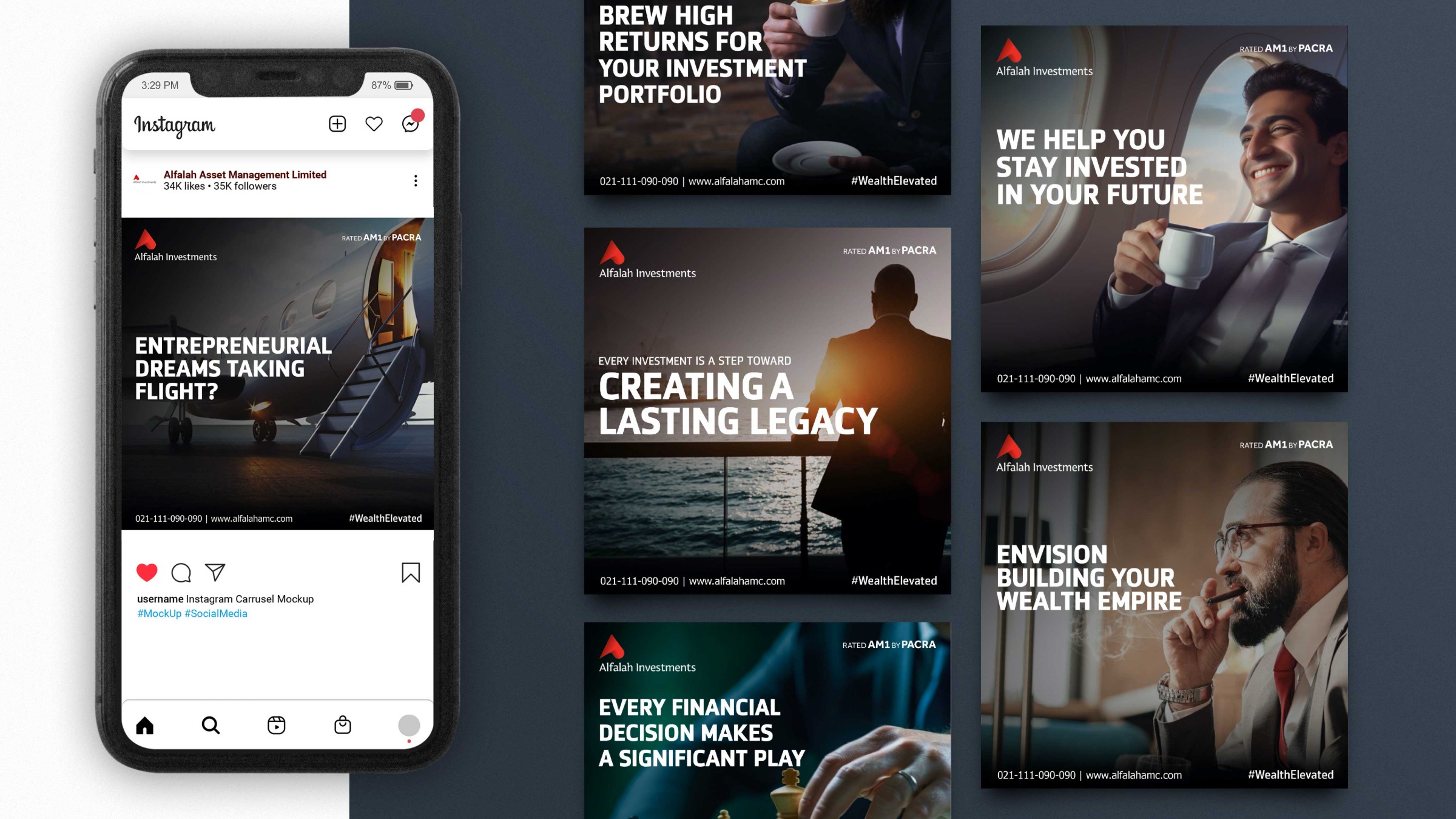 Alfalah Bank — Investment Social Media Posts