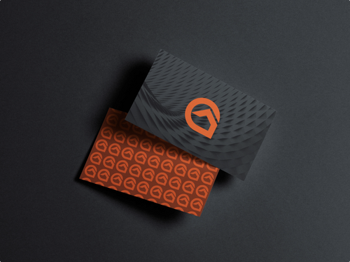 real estate company logo design and visual presentation