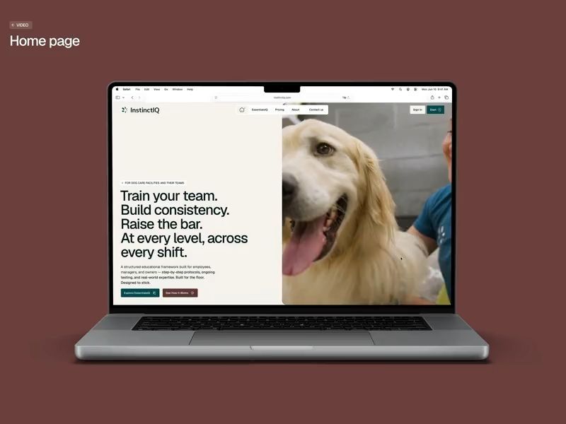 Dog Care Webflow Website | InstinctIQ