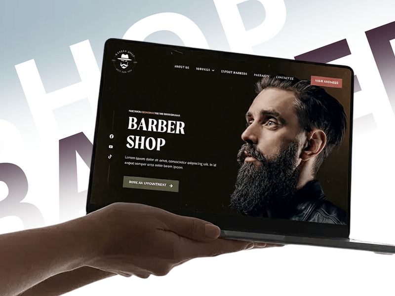 Barber Shop – Men’s Salon Website UI/UX Design