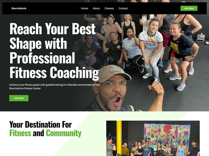Fitness & Gym Website Design | The Row Astoria NYC