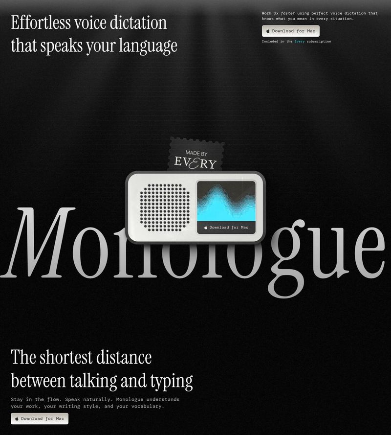 Screenshot taken from monologue.to