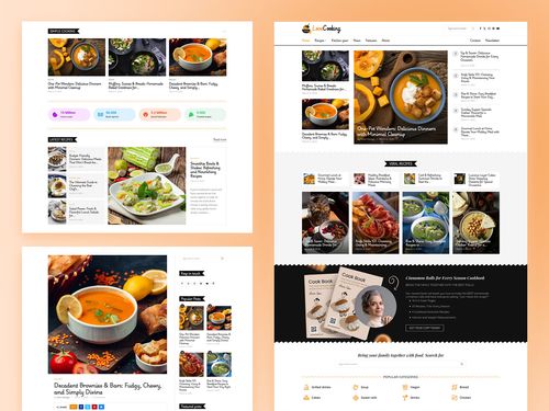 Recipe, Food Blog/Magazine design | Web builder