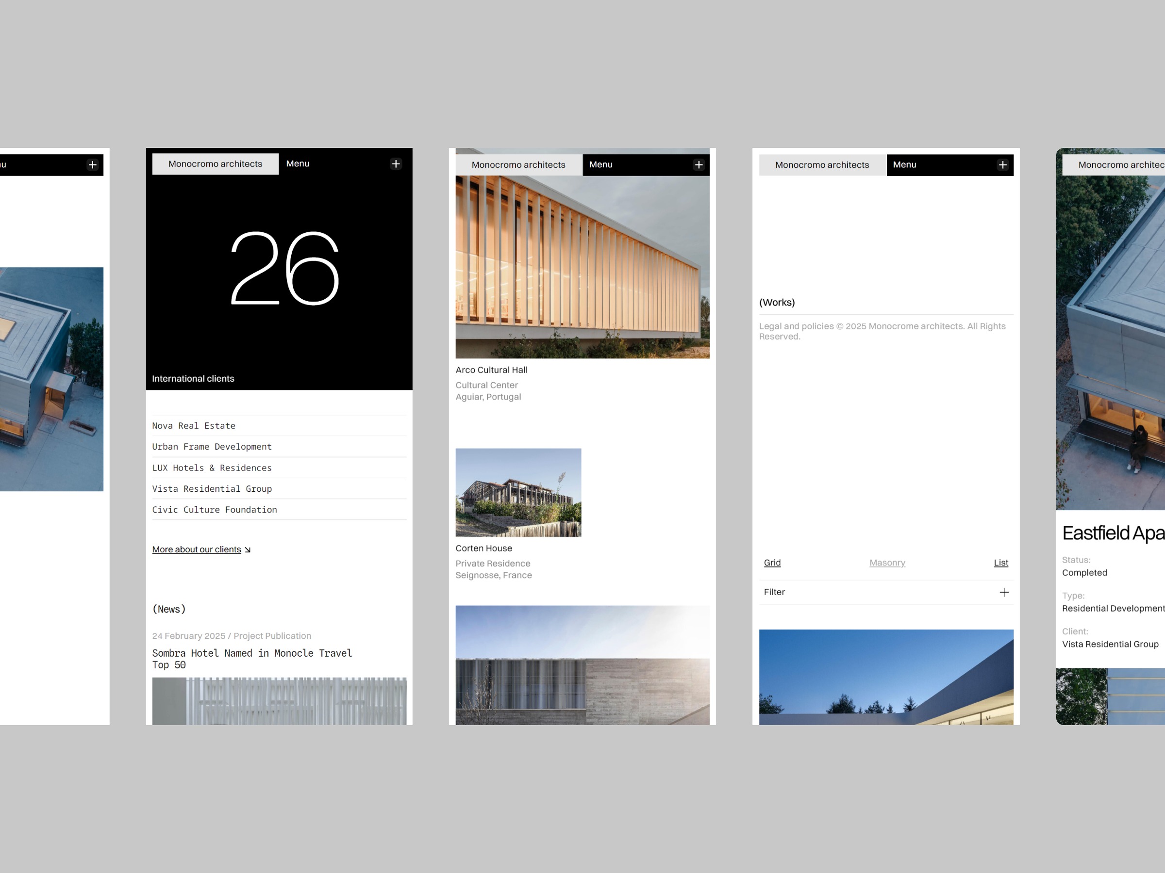 Monocromo Framer Template for Architect Image 0