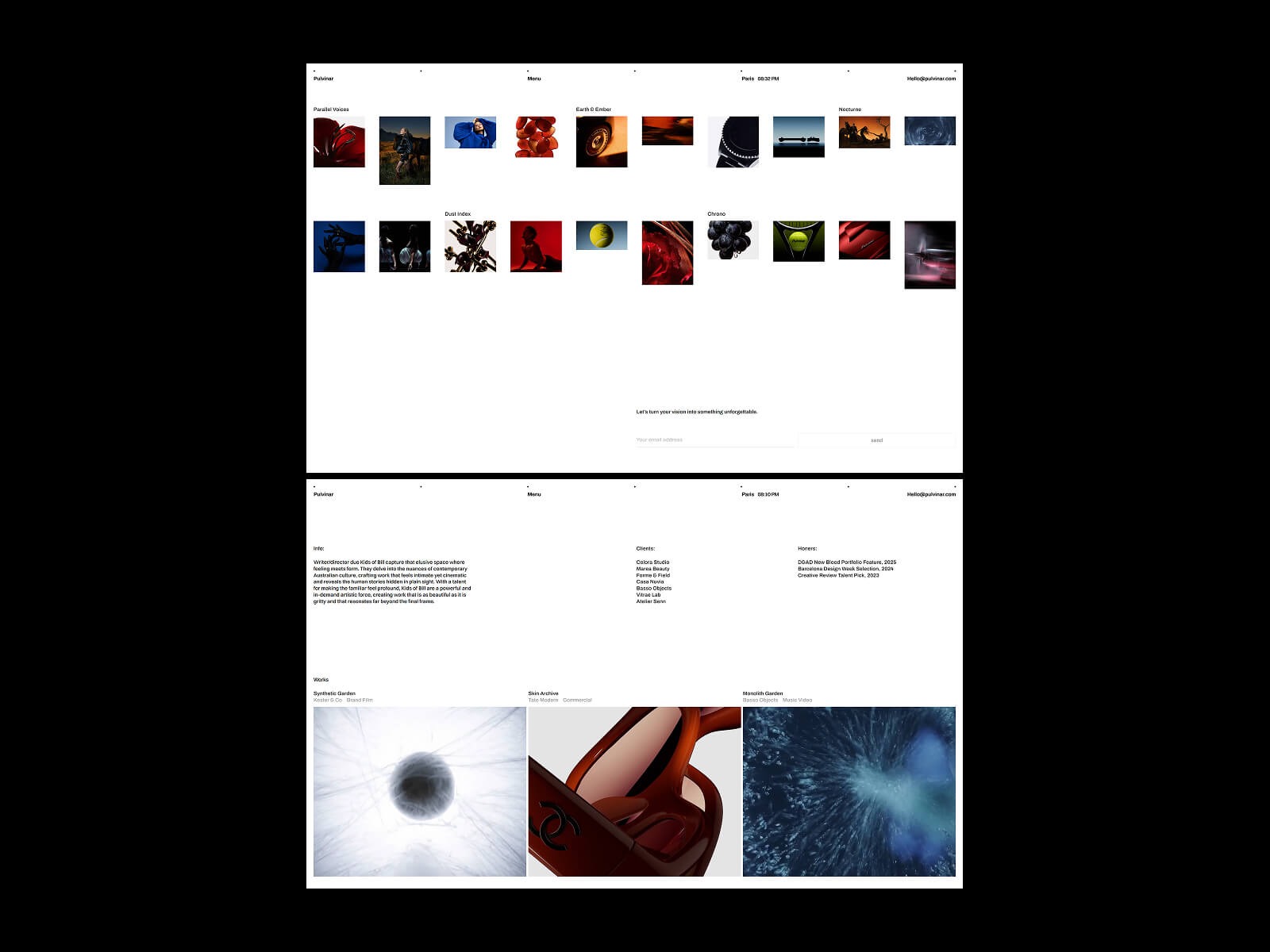 Pulvinar - Framer template for creative studios Image 1