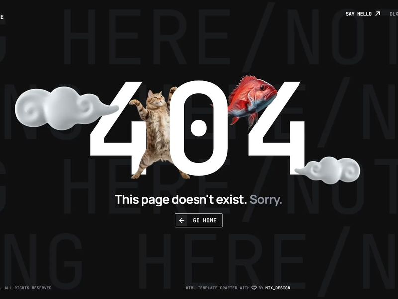 404 Error page design & code for Azurio