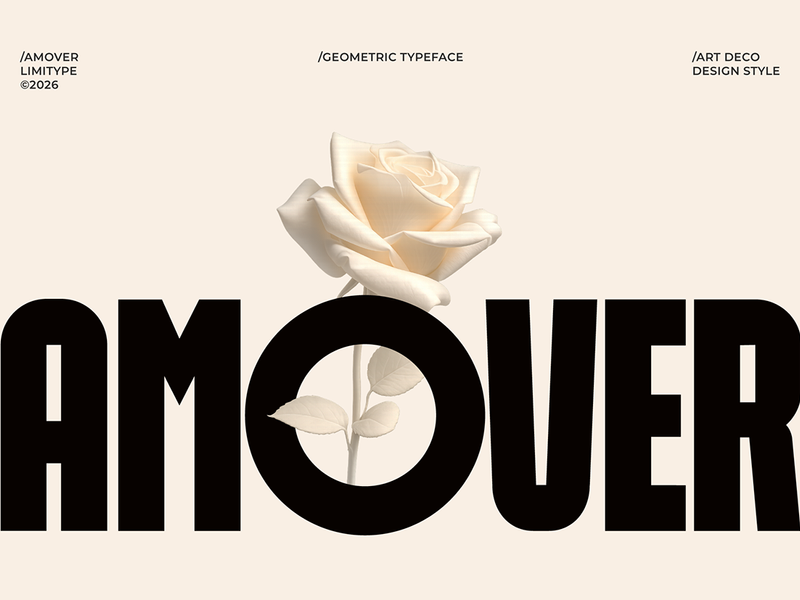Amover - Bold Geometric Font