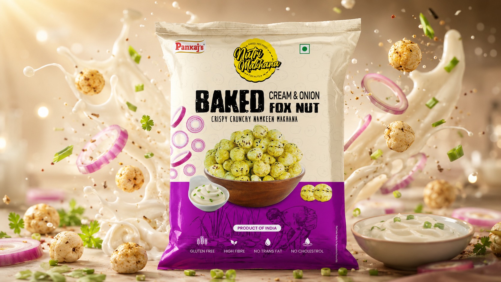 Nutri Makhana Packaging Design Collection | Premium Healthy Snack Branding Image 0