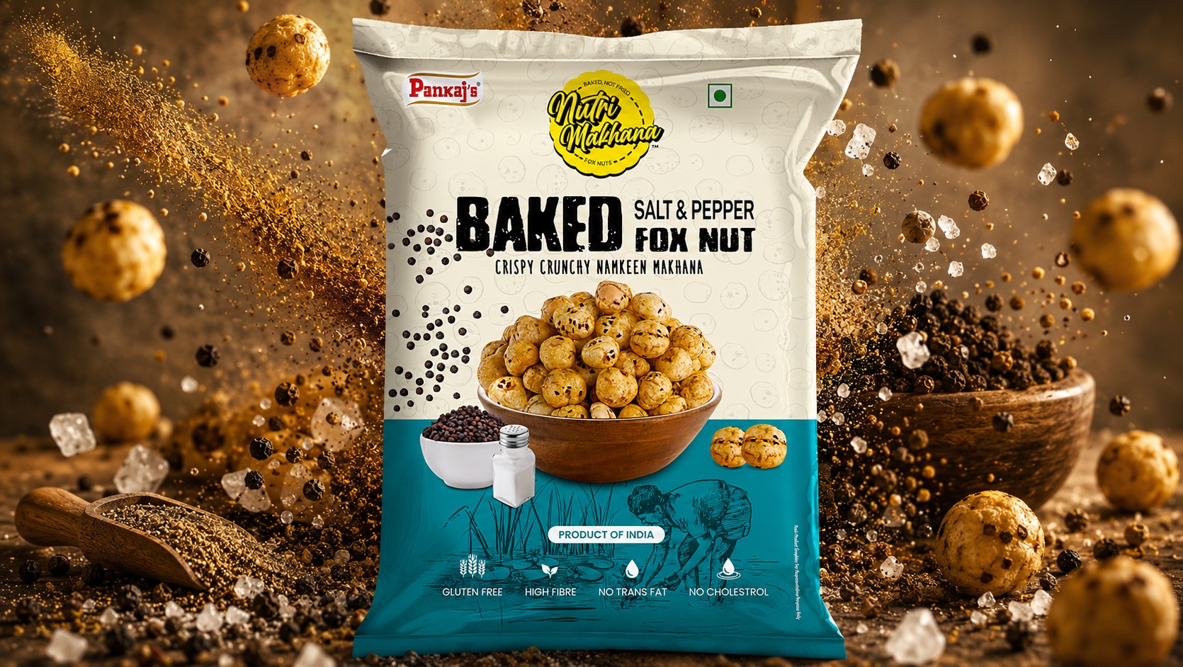 Nutri Makhana Packaging Design Collection | Premium Healthy Snack Branding Image 2