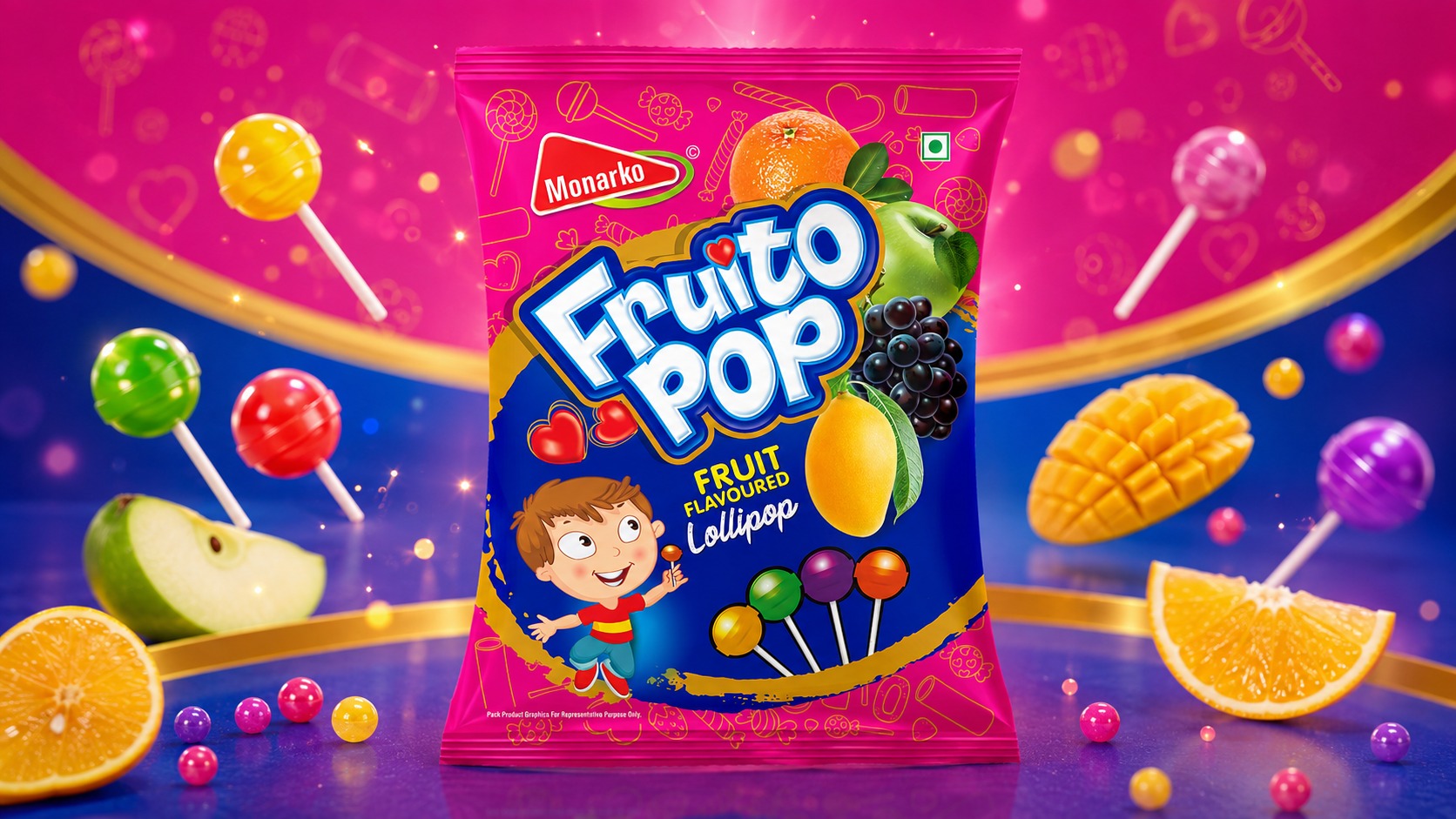 Monarko Confectionery Packaging: Bold Colors and Playful Brand Identity Image 2