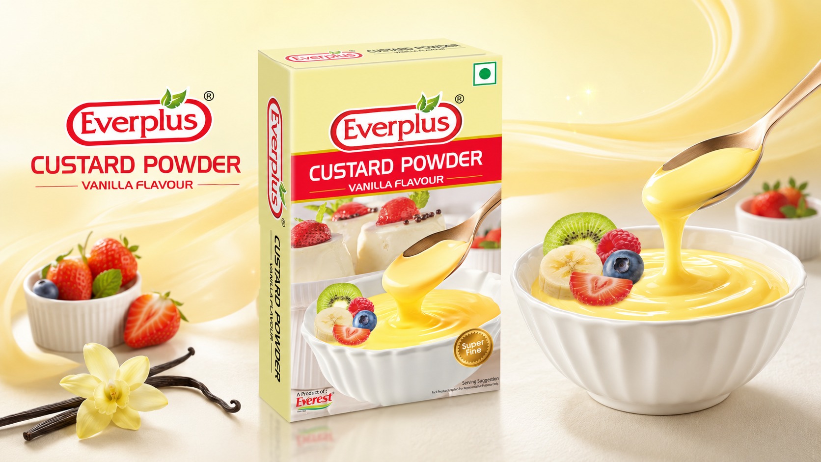 Everplus Kitchen Essentials – Corn Starch & Vanilla Custard Powder Packaging Image 0