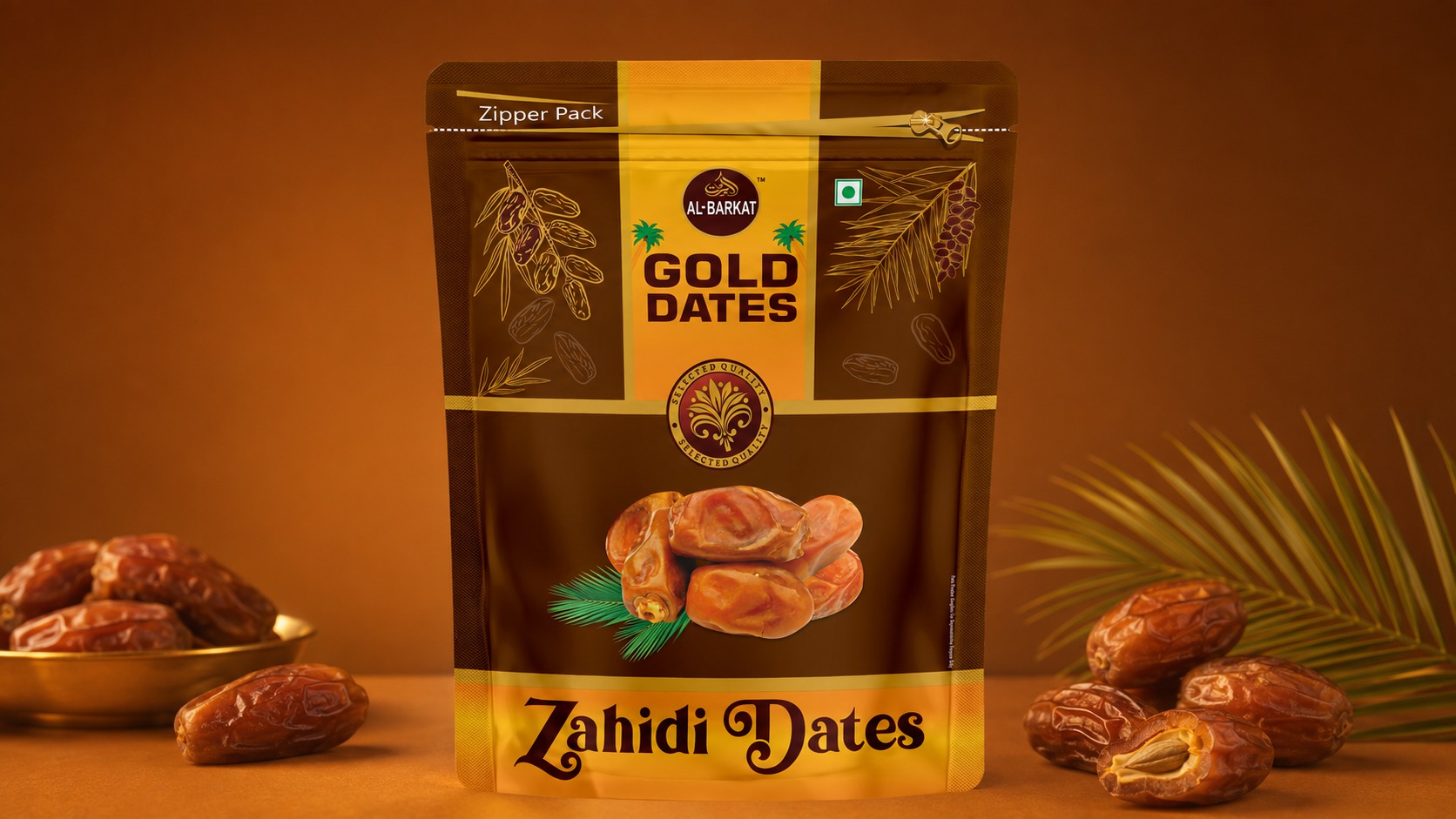 AL-BARKAT Premium Dates Packaging Design Image 0
