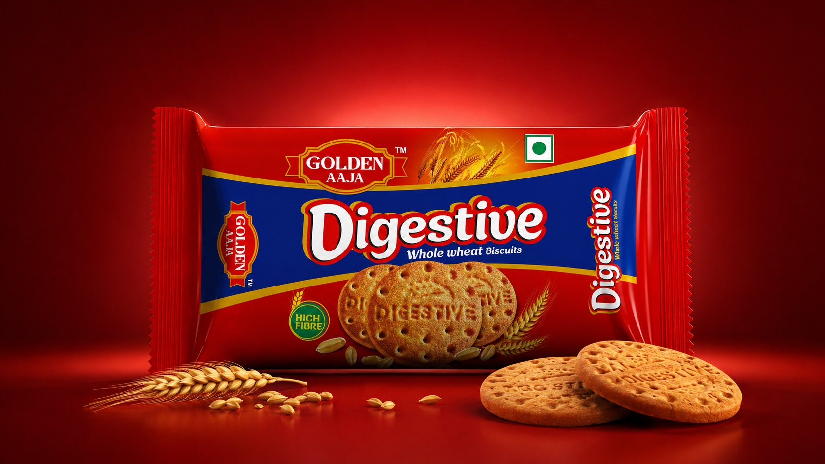 Creative Golden Aaja Digestive Biscuit Packaging Design Concepts Image 1