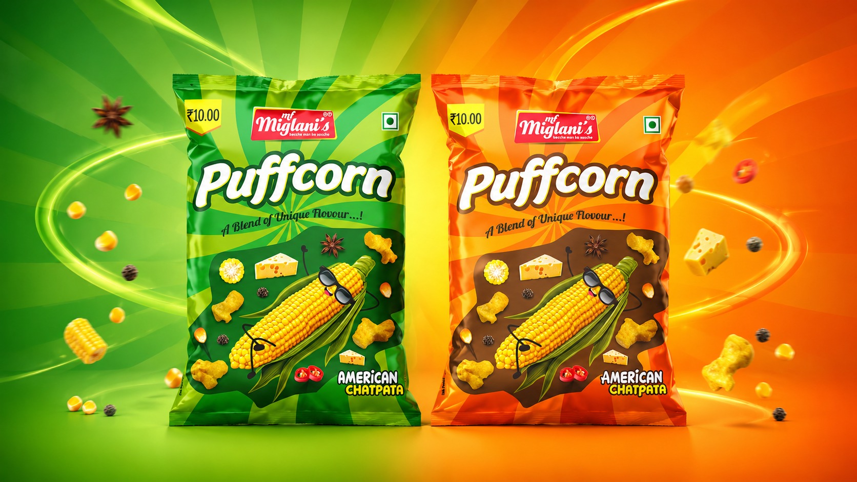 Miglani’s Puffcorn Packaging Design