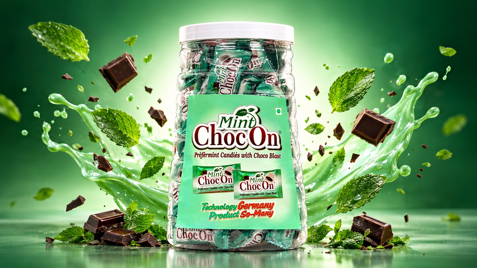 Mint ChocOn Premium Candy Packaging Design Image 0