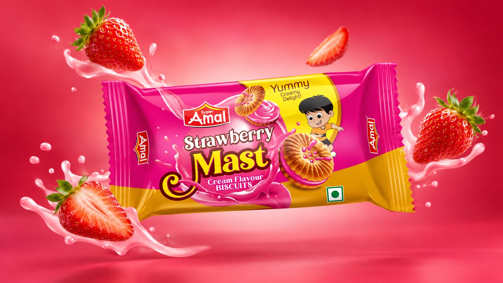 Super Amal Fruit Biscuits Packaging Design Image 1