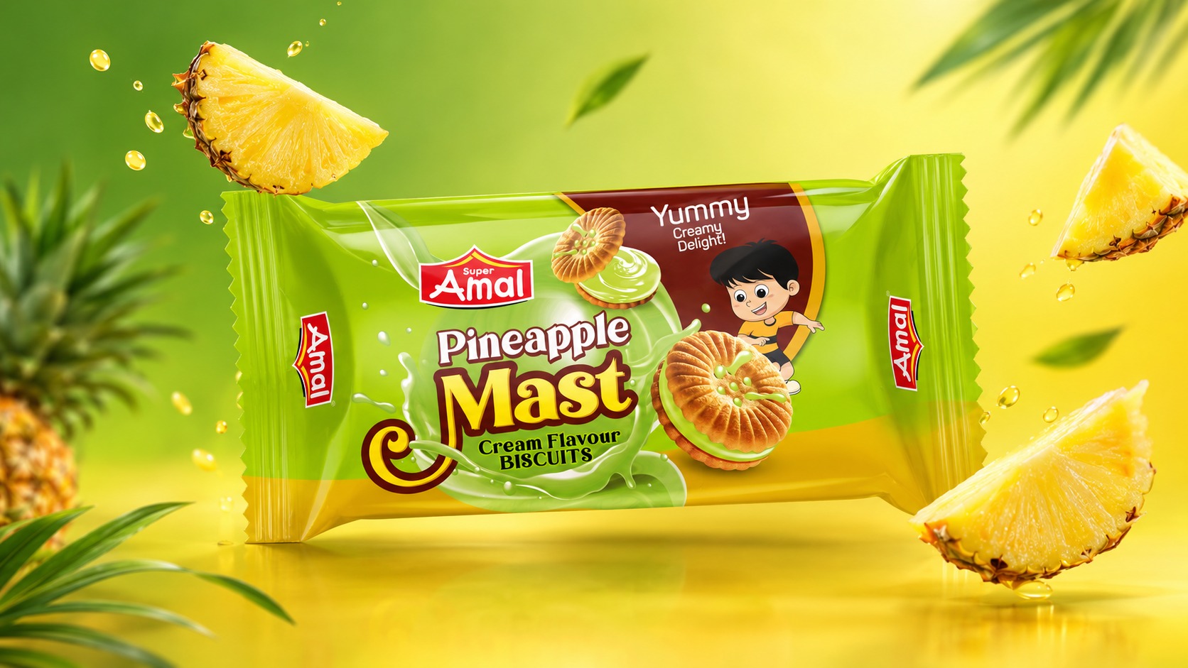 Super Amal Fruit Biscuits Packaging Design Image 2
