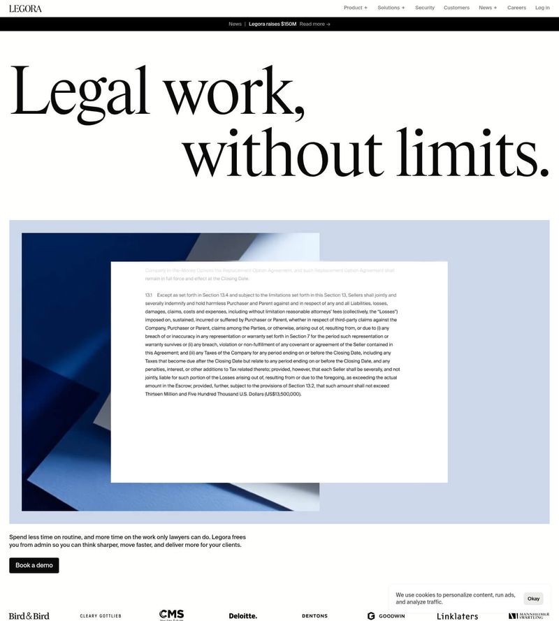 Screenshot taken from legora.com