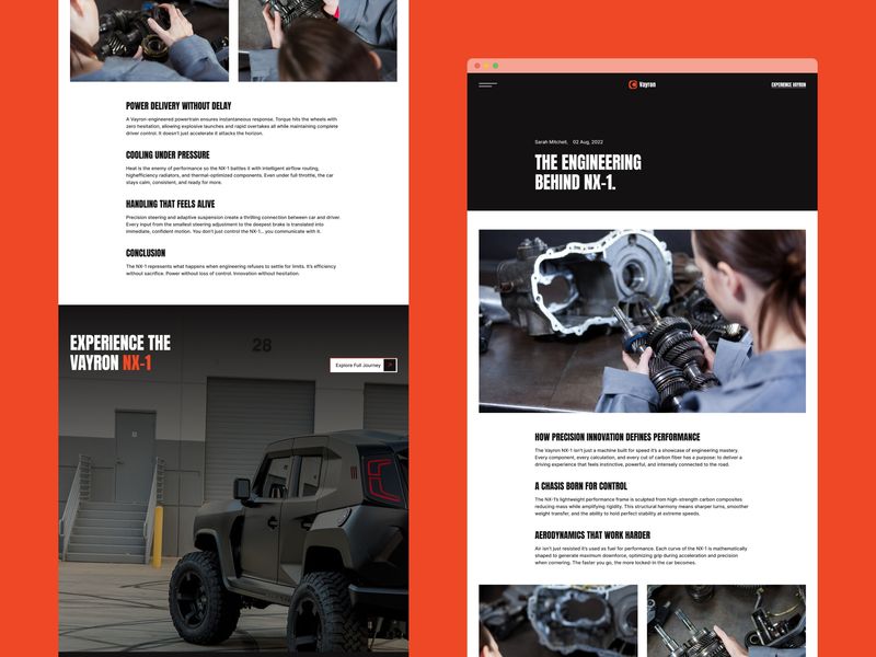 VAYRON — Electric Vehicle Website Template