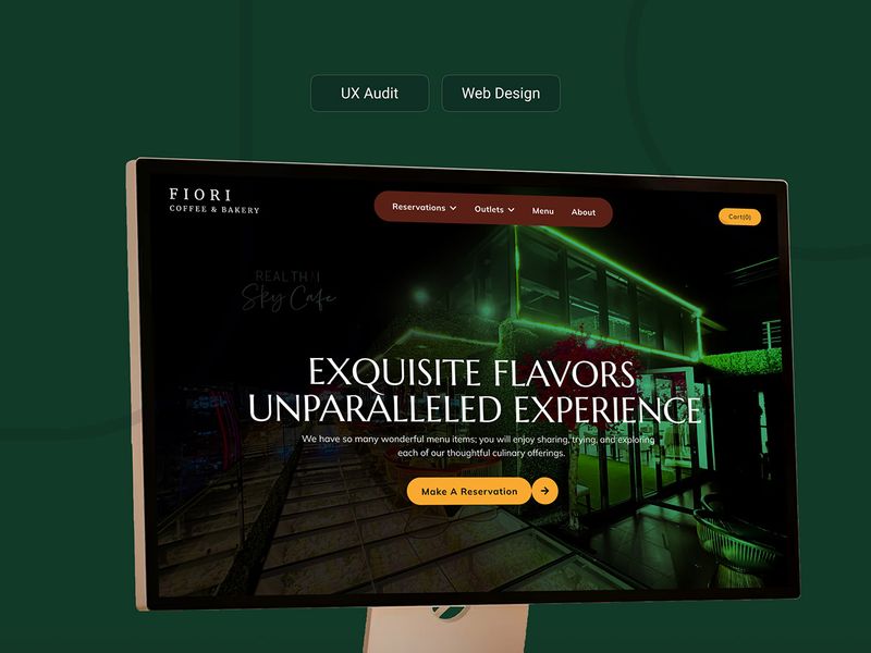 FIORI — Luxury Restaurant Website UI/UX Design