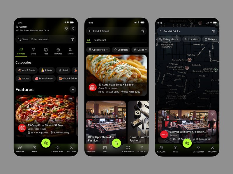 Local Discovery App | Mobile UI Design