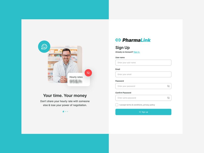 PharmaLink - Secure Account Registration