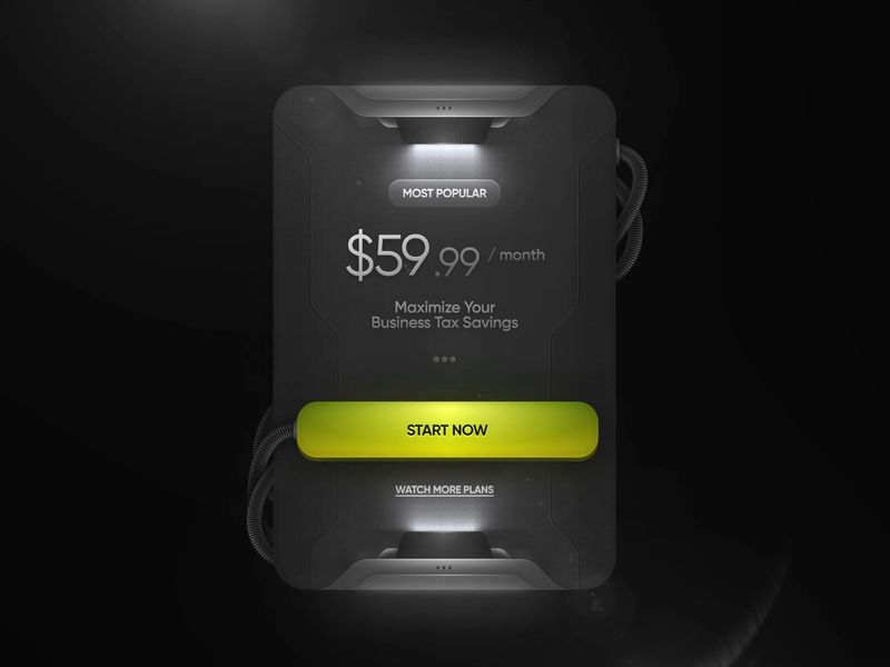 Futuristic pricing card design