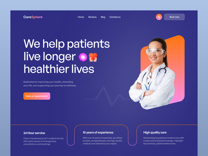 CareSphere - Medical Landing Page by Mostafizur Rahaman
