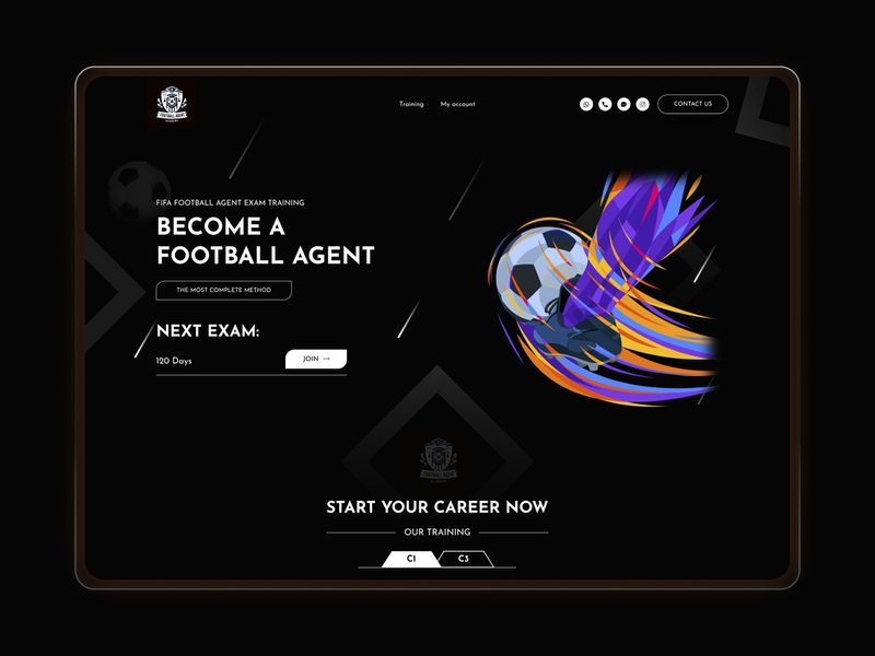 Sports Academy Landing Page – Premium Dark UI