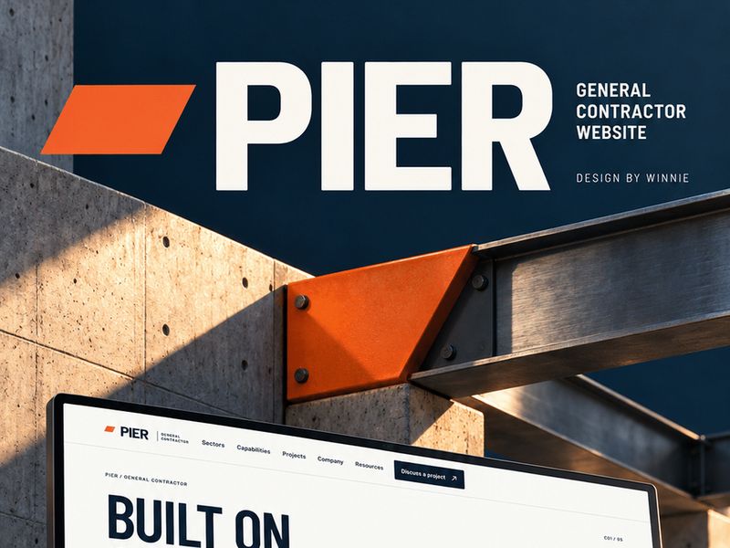 PIER — General Contractor Website | UI/UX Design