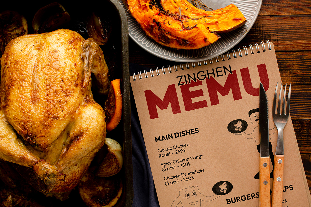 ZINGHEN – Modern Chicken Brand Logo Design Image 9