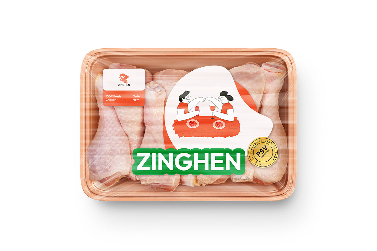 ZINGHEN – Modern Chicken Brand Logo Design Image 10