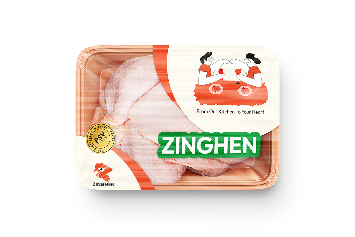 ZINGHEN – Modern Chicken Brand Logo Design Image 11