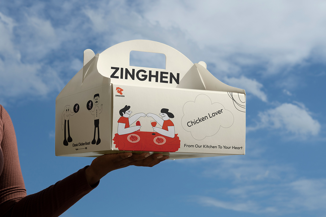 ZINGHEN – Modern Chicken Brand Logo Design Image 12