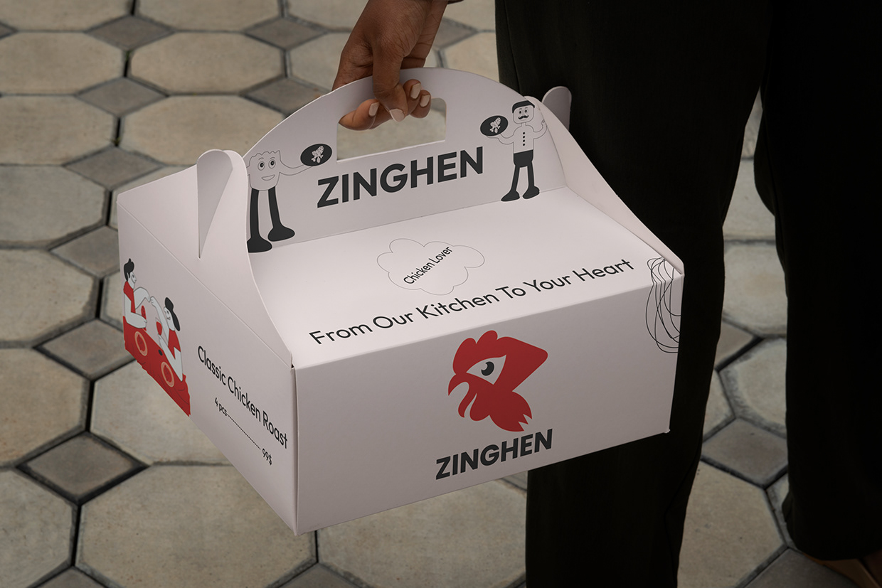 ZINGHEN – Modern Chicken Brand Logo Design Image 13