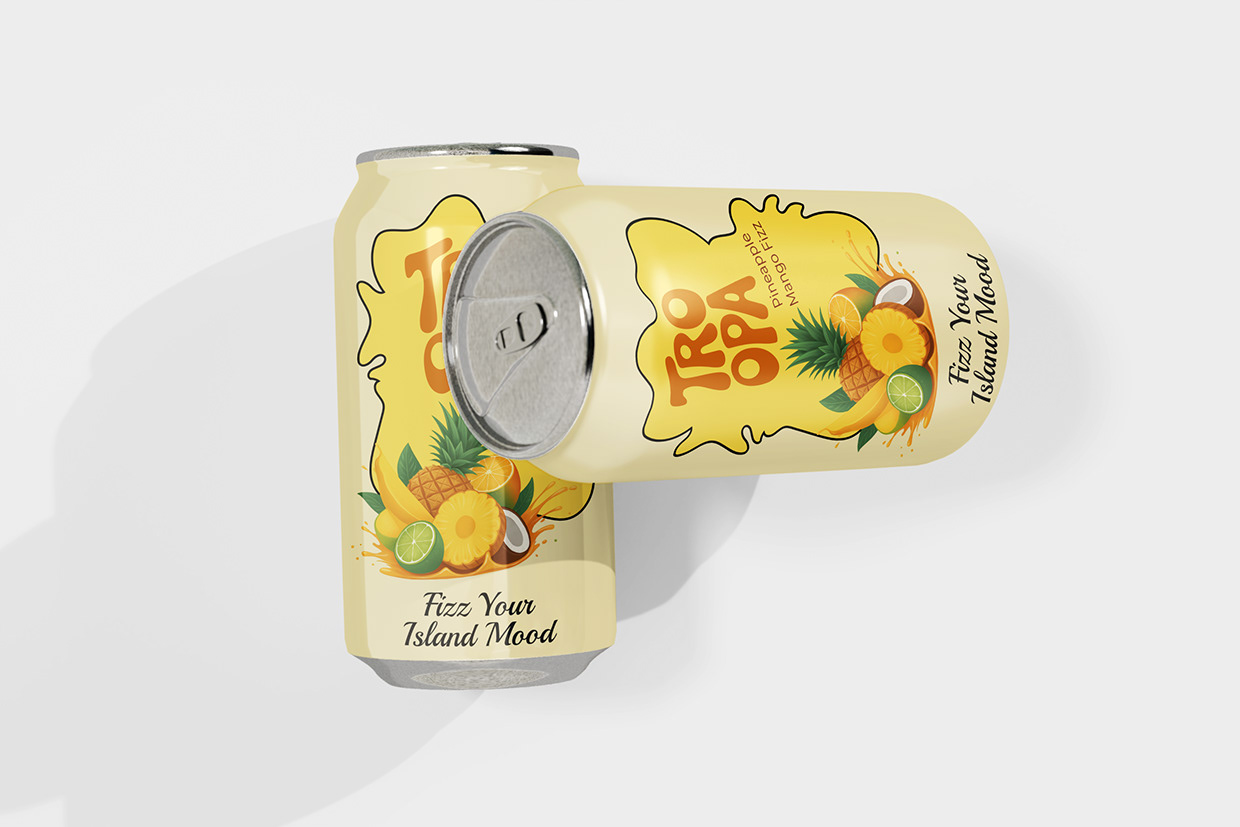 TROOPA Soft Drink Can Label & Packaging Design Image 0